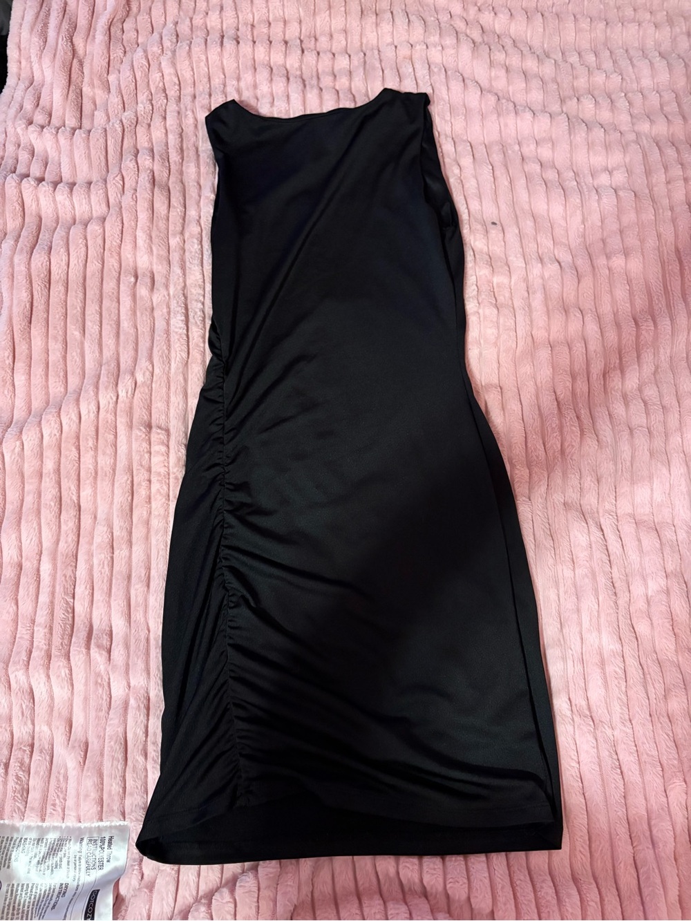 refuge Black Ruched Midi Dress